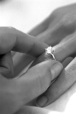 engagement ring hands