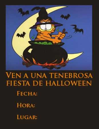 invitacion gardfield bruja