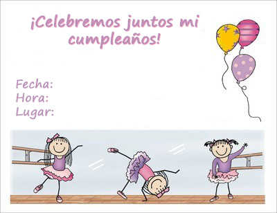 Invitaciones Ballet Para Imprimir Gratis Fiesta Invitaciones Ballet Para Imprimir Gratis Fiesta
