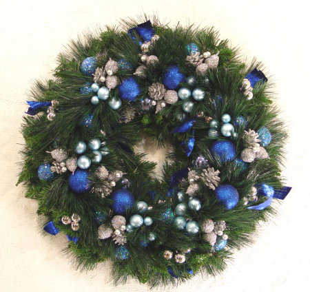 corona de adviento azul