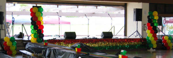 Globos de los colores característicos de la cultura reggae ¡Excelente idea!